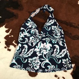 Lands End halter tankini top